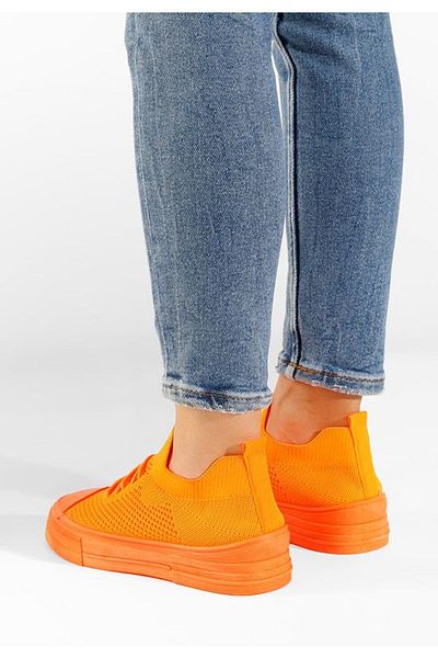 B T Shoes Beverly women's orange sneakers