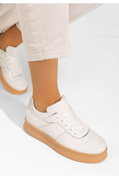 B T Shoes Teniși dama Ginna albi