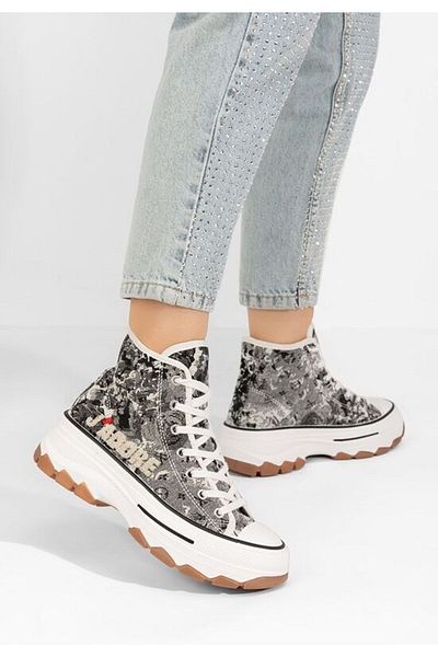 B T Shoes Women's high-top sneakers Jadoris gray