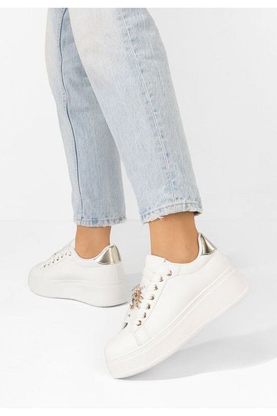 B T Shoes Sneakers cu platformă Ralia albi