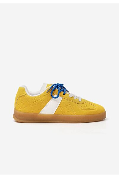 B T Shoes Lahoma women's yellow sneakers