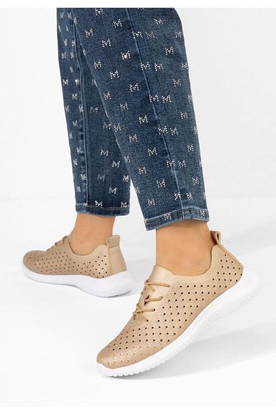 B T Shoes Pantofi casual dama Trinita aurii