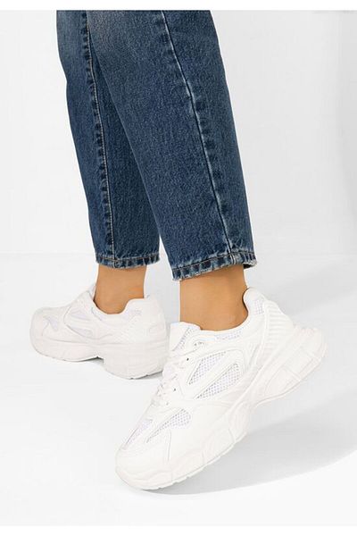 B T Shoes Teniși dama Elsana albi