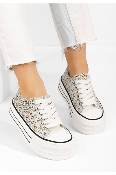 B T Shoes Tenisi cu platformă Nedra animal print