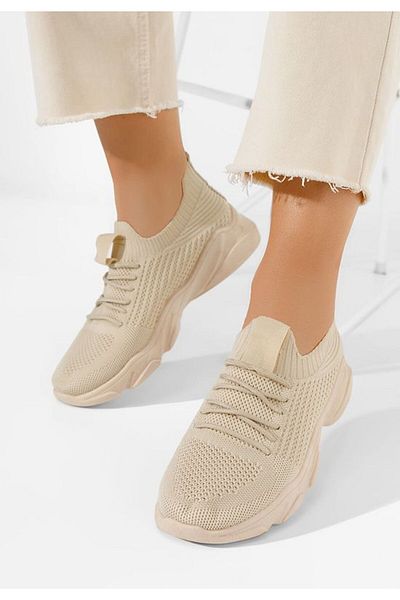 B T Shoes Anastasia women's beige sports shoes