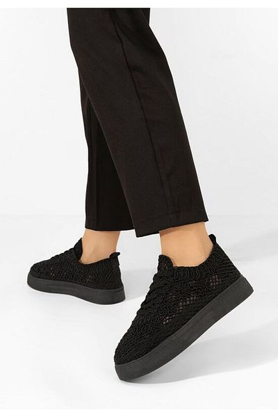 B T Shoes Patrica women's black sneakers