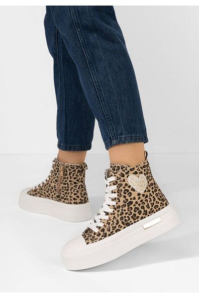 B T Shoes Carylsa leopard platform sneakers