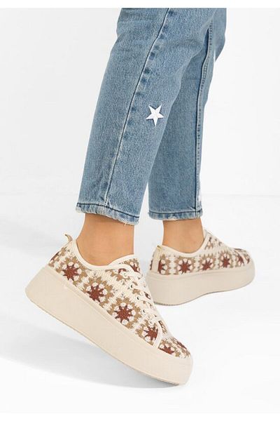 B T Shoes Maricruz khaki platform sneakers
