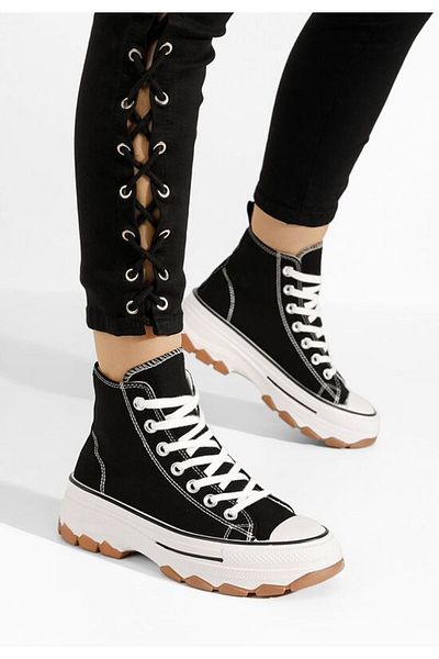 B T Shoes Tenisi cu platforma Raviana V2 negri