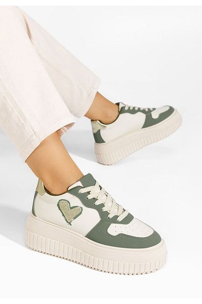 B T Shoes Sneakers cu platforma Minh verzi