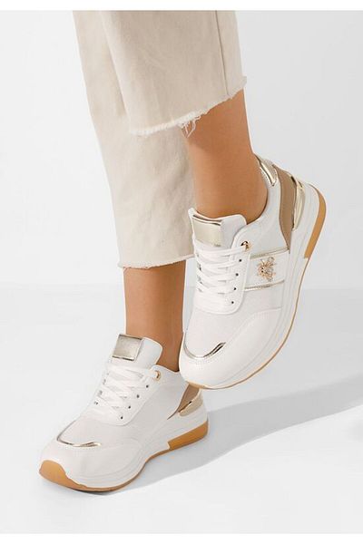 B T Shoes Teniși albi cu platformă Gisela V2