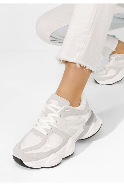B T Shoes Sneakers cu platforma Barenice gri