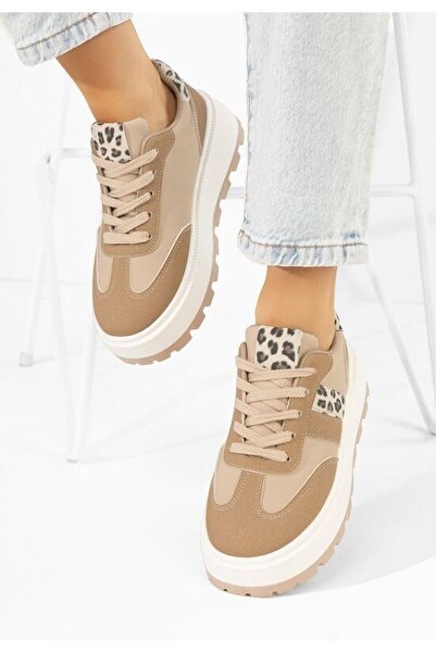 B T Shoes Sneakers cu platformă Estephany kaki