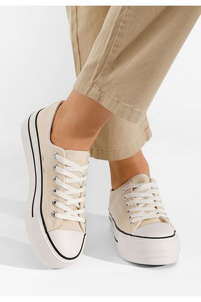 B T Shoes Tenisi dama Machera bej