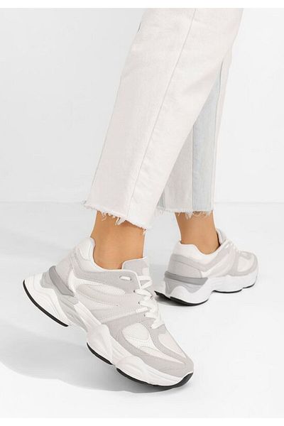 B T Shoes Sneakers cu platforma Barenice gri
