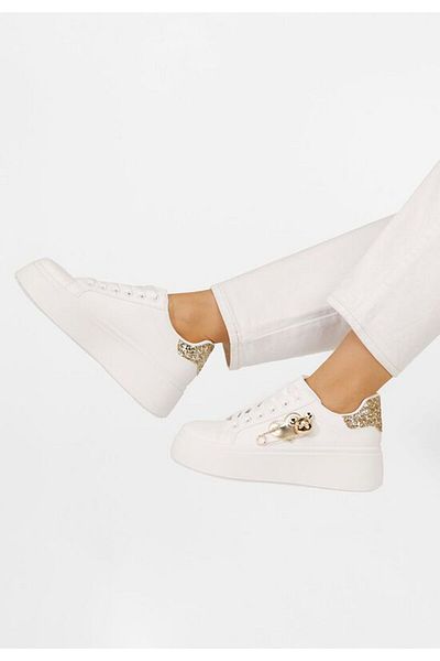 B T Shoes Teniși de damă Avianni V3 albi