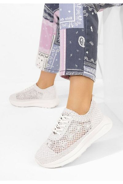 B T Shoes Teniși dama Lavinya albi