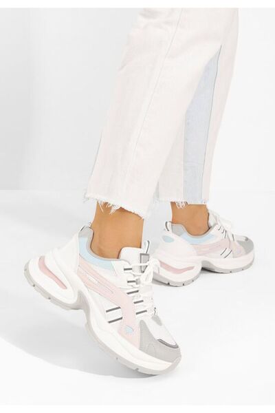 B T Shoes Teniși cu platformă Jennifer V2 albi