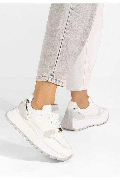 B T Shoes Sneakers cu platformă Vivianna albi