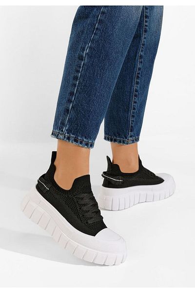 B T Shoes Andromeda women's black sneakers