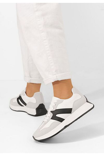 B T Shoes Teniși dama Genna albi