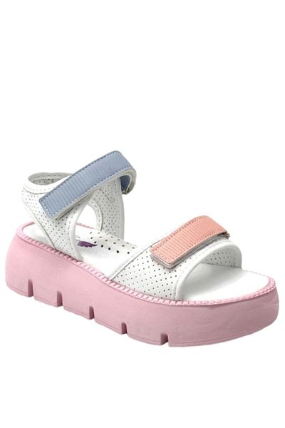 KİNDEP Kindep Mini Angel Poly Light Sole Velcro Girls Sandals White