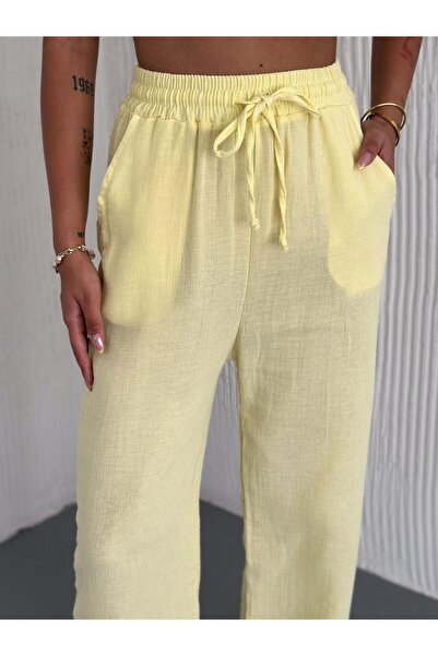 Noa Noa Muslin Fabric Wide Leg Trousers