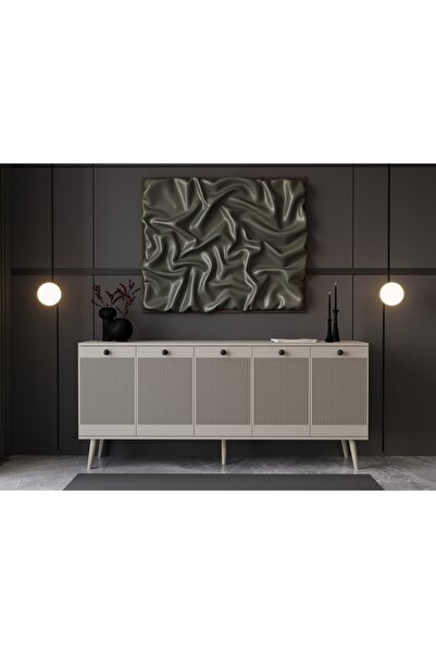 melura home MELURA KONSOL 180 CM %100 MDF LAKE AHŞAP AYAK