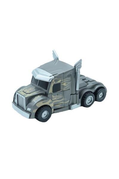 e-life shop 2 Adet Dönüşebilir Transformers Kamyon Robot Oyuncak Çek Bırak Sürtmeli Araba Seti 2 Renk Birden