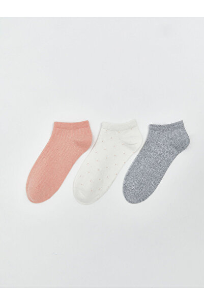 LC Waikiki Desenli Kadın Patik Çorap 3'lü