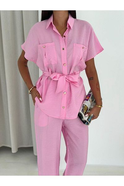 Noa Noa Rivet Detailed Shirt Pants Set