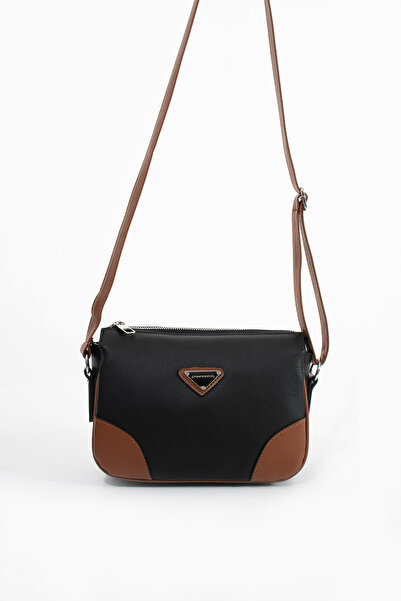 Sanmorris 1368 Sanmorris Women's 3 Compartment Adjustable Cross Strap Faux Leather Shoulder Bag