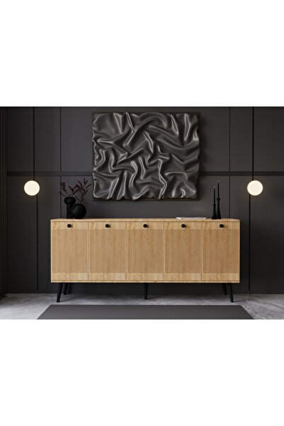 melura home MELURA KONSOL 180 CM %100 MDF LAKE AHŞAP AYAK