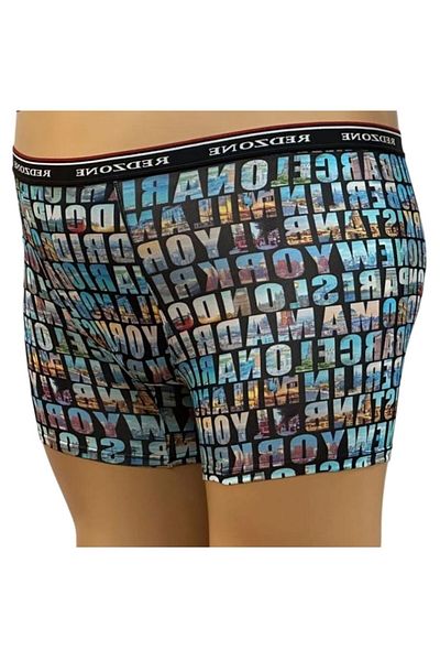 marufshop Ψηφιακό τυπωμένο μπόξερ με μοτίβο πόλης μεγάλου μεγέθους Lycra