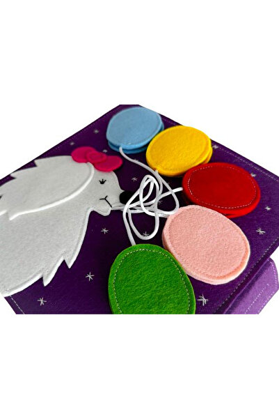 feltland Carte Senzoriala Educativa Pentru Copii Din Fetru, 20x20cm, Model Ca...