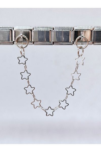RoseCo00 Copy - Steel Italian Charm Bracelet Charm