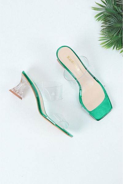 Aldina Nucci Kadinca Women's Slippers with Transparent Band # 1003