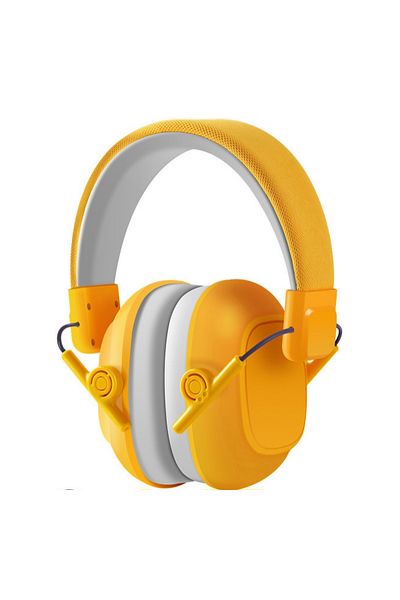 THD Foldable earmuffs for children, Olyga EF8G21, age 3-12 years, hearing protection, yellow