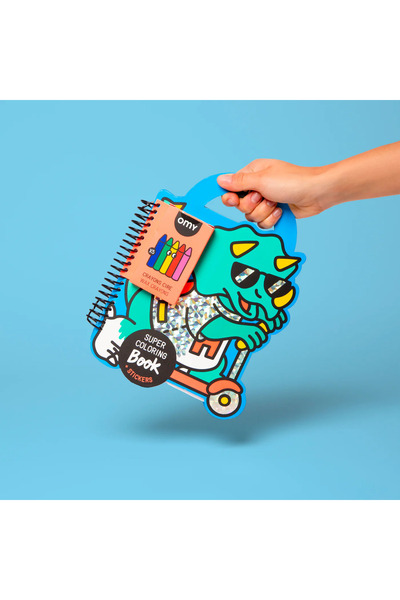 OMY Super Coloring & Stickers Book - Dino