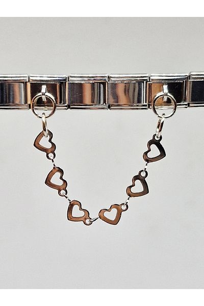 RoseCo00 Copy - Steel Italian Charm Bracelet Charm