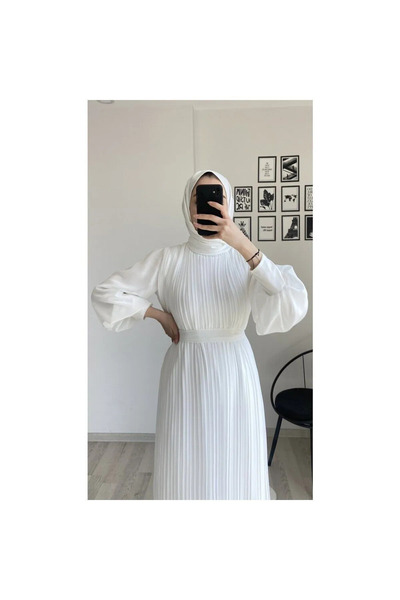 Efour Φόρεμα Hijab από πλισέ σιφόν