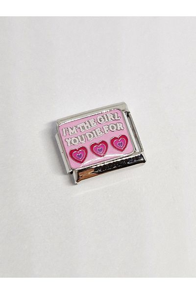 RoseCo00 Steel Italian Charm Bracelet Charm