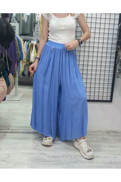 Butik Şans Button Detailed Woven Fabric Skirt Trousers