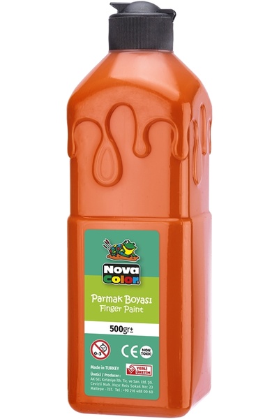 Nova Color Turuncu Parmak Boyası Nova Color 500 ml - Kolay Silinebilir