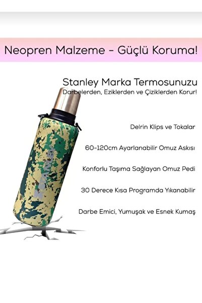 Elegan Stanle Koruyucu Neopren Termos Kılıfı 1,9 Lt Klasik