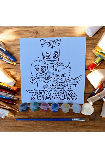 ÇERÇİ MELEK Boyama Seti (Pijamaskeliler Çizimli Tuval)