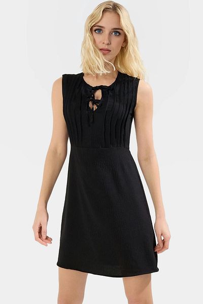 PayBuy Stylish Mini Dress Woven Polyester V-Neck Straight Cut Summer Casual Perfect Fit Long Lasting
