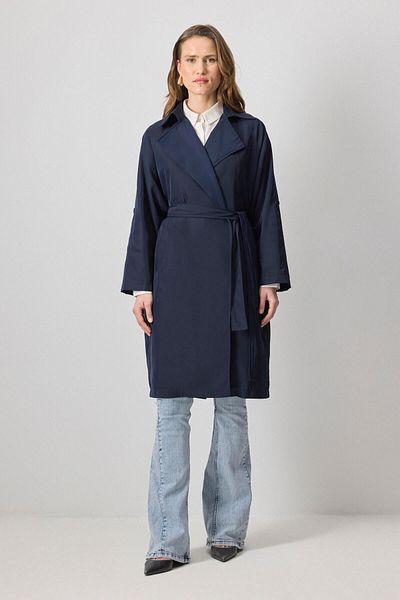 Touché Privé Belted Double-Breasted Trench Coat