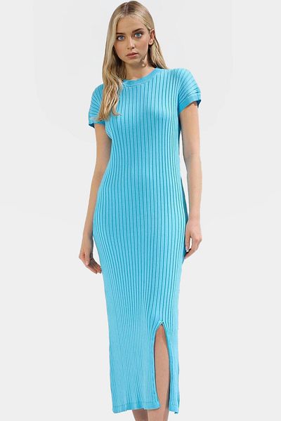 PayBuy Maxi Knitwear Dress Viscose Polyester a Line Daily Stylish Special Design Zarifane Durable Material
