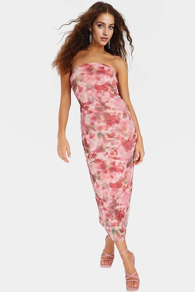 PayBuy Maxi Dress Floral Patterned Stretchy Knitted Fabric Casual Style Special Design Modern Comfortable and Stylish